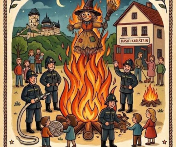 Pálení čarodějnic na hasičárně