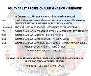 70 let profesionálních hasičů v Berouně