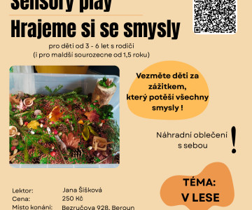 Sensory play v lese