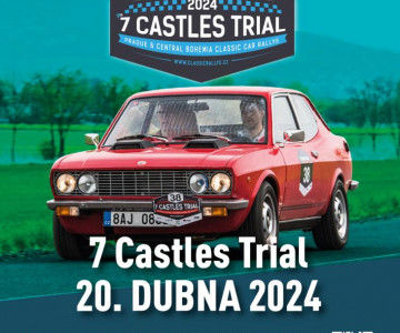 7 Castles Trial 2024 - průjezd veteránských aut Dobřichovicemi