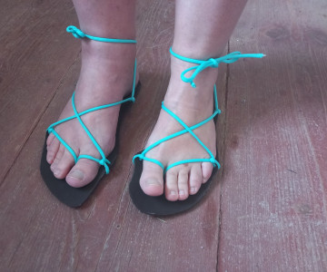 Barefoot sandály - tvořivý program k ševcovské výstavě